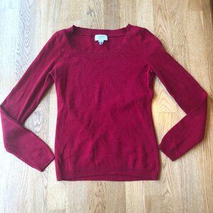 Ann Taylor LOFT Red Sweater Pima Cotton Size XS